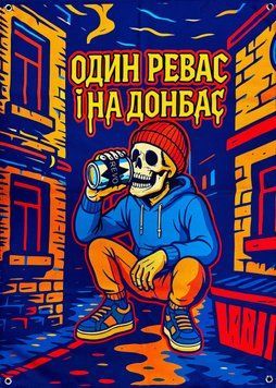 "Один Ревас и на Донбасс" баннер 900х600 мм 2653885331 фото