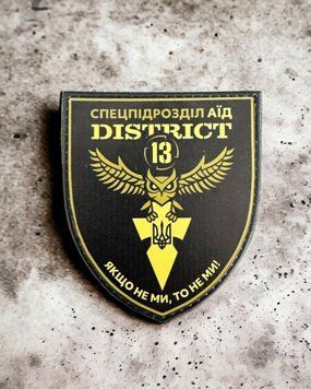 District 13 спецпідрозділ розвідки Аїд шеврон / патч 2094670246 фото