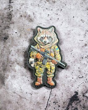 Боевой Енот - ракета шеврон / патч 2213597693 фото