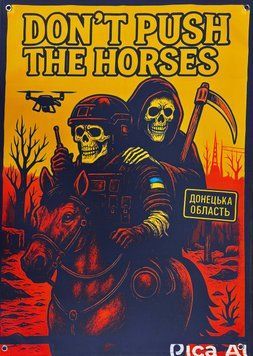 &laquo;Don`t push the horses&raquo; баннер 900х600 мм 2726365361 фото