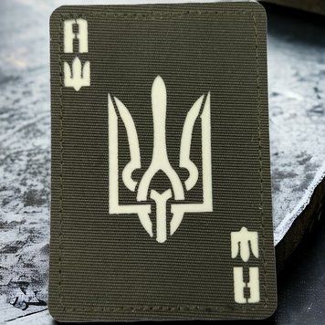 Туз с гербом Laser Cut хаки патч / шеврон 2227189470 фото