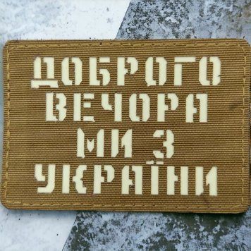 Добрый вечер мы из Украины Laser Cut койот шеврон / патч 2201231243 фото