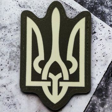 Герб светонакопительный Laser Cut хаки патч / шеврон 2227189481 фото